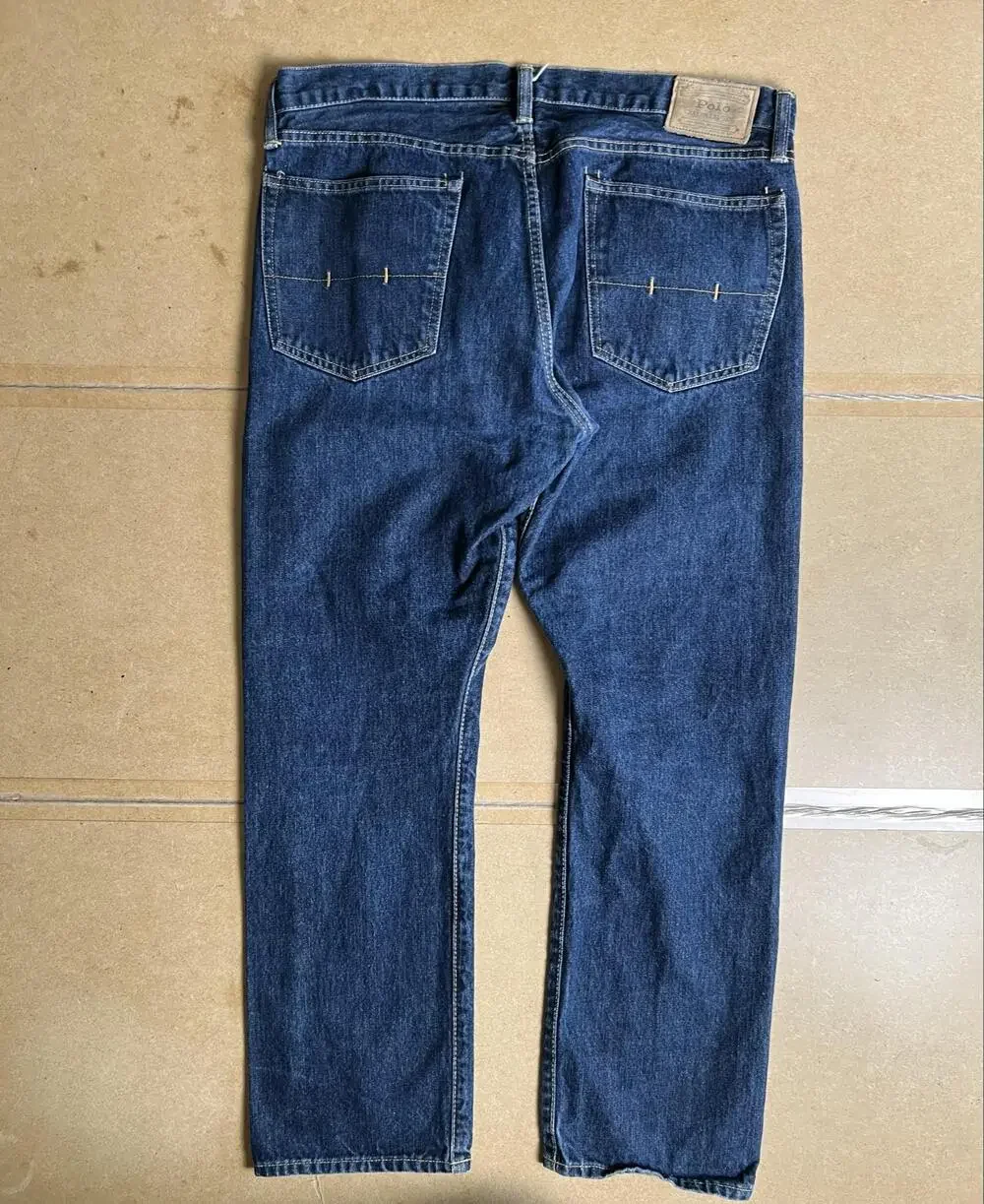 Polo Ralph Lauren Pants Mens 36 Blue Denim Straight Chino 5-Pocket Logo